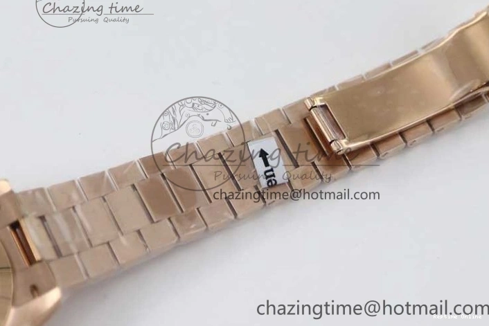 0419 Day Date 40mm RG 904L Steel TWF 1:1 Best Edition Black Crystal Dial on RG Bracelet A MoistureWicking 2349